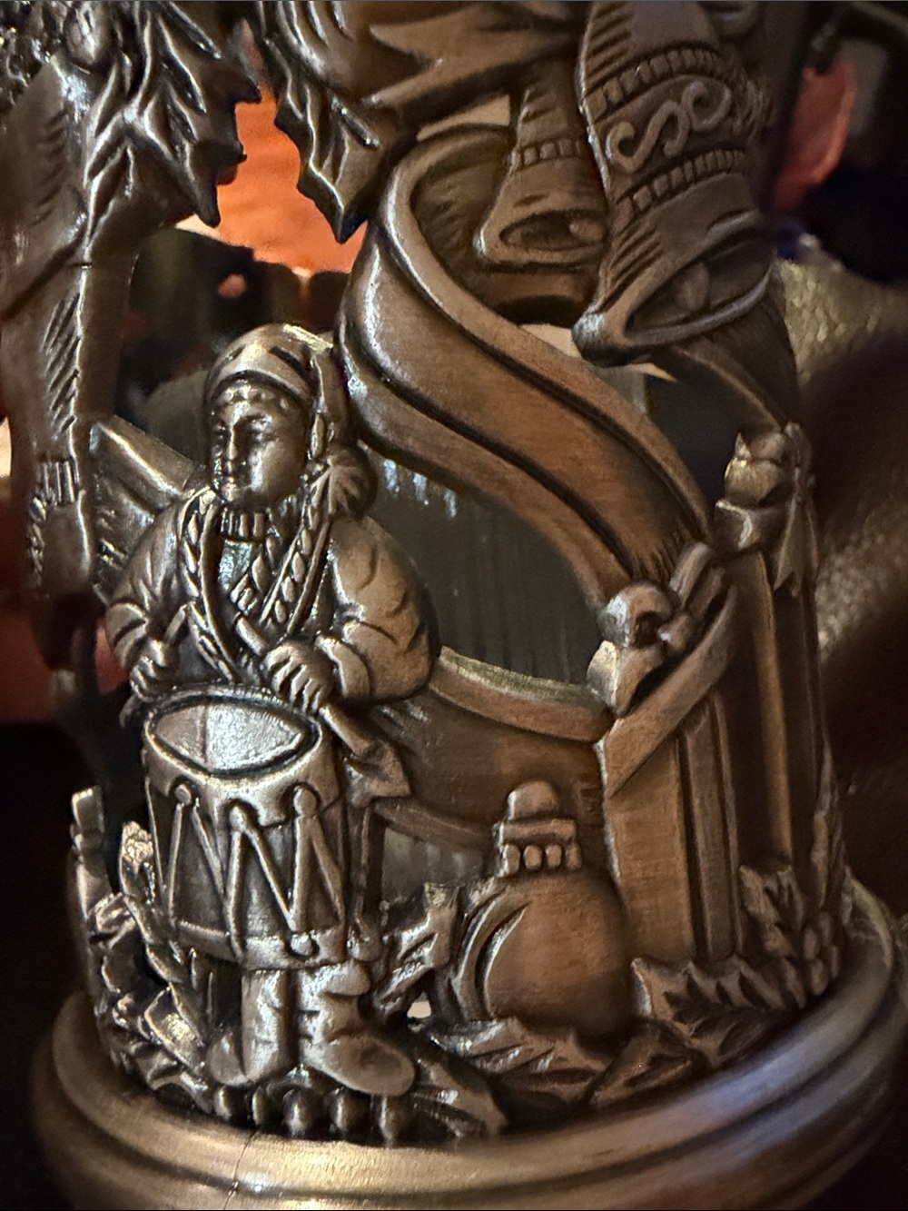 Silver Holiday Decorative Candle  Holder